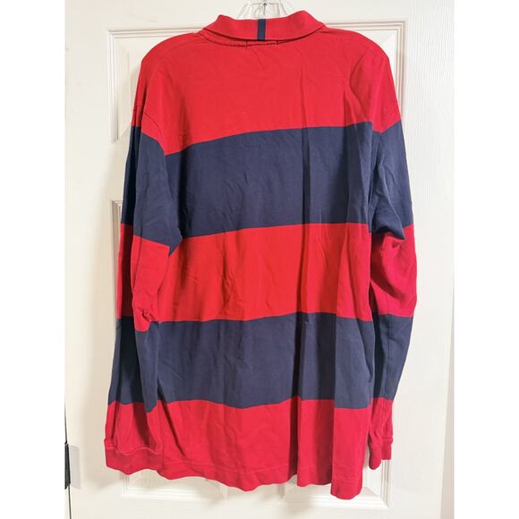 Vintage Nautica red and blue Men's Polo Long Sleeve - Size XL - Picture 6 of 6
